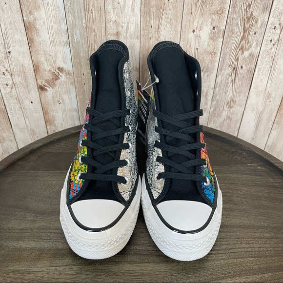 Converse Chuck 70 Pride Rainbow Sequin High Top Sneakers - Picture 2 of 10